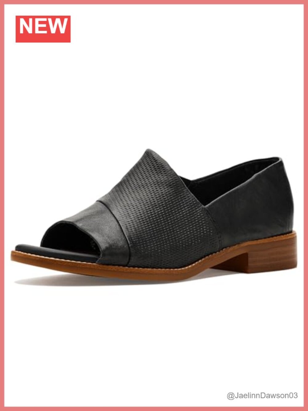 Sofft Naydeen Leather Slip-On Loafer Block Heel Peep Toe Cushioned